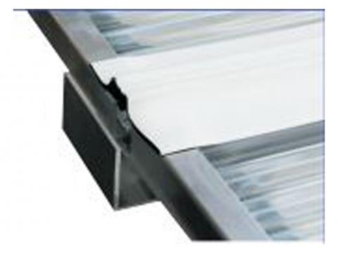 CAOUTCHOUC DOUBLE POUR PROFIL ALU ET PLAQUE ALVEOLAIRE PC BLANC (PAR MCRT)