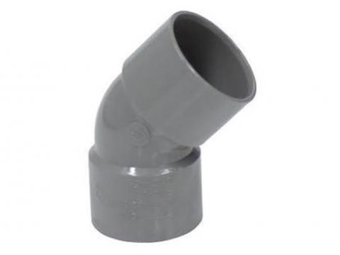 COUDE SANITAIRE PVC Ø80MM 45° F/F
