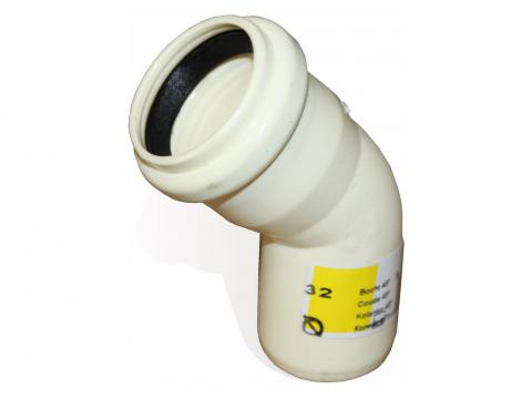 COUDE SANITAIRE Ø100 45° IVOIRE