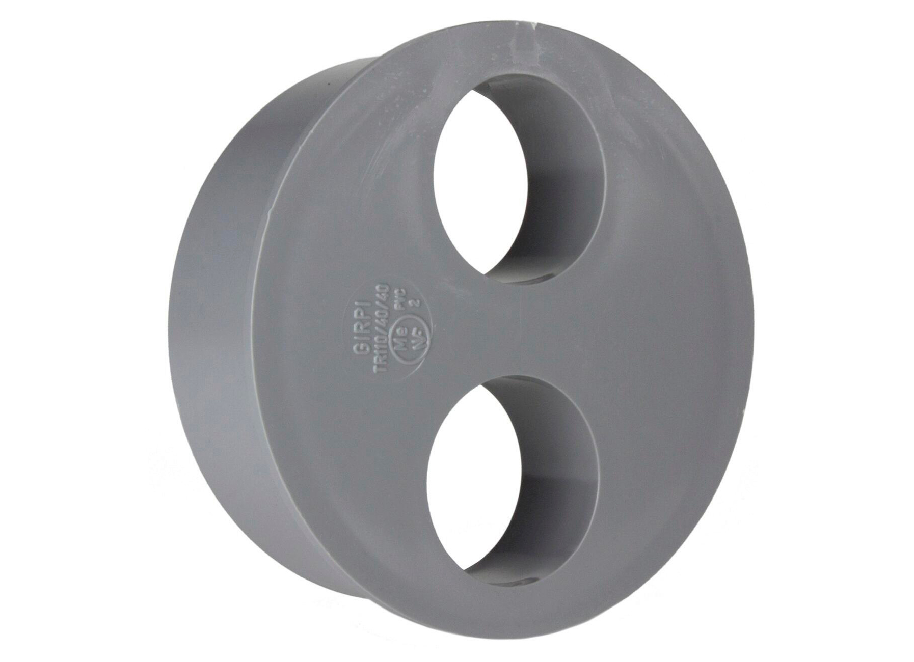 PVC VERLOOPSTUK GRIJS Ø125/50/50