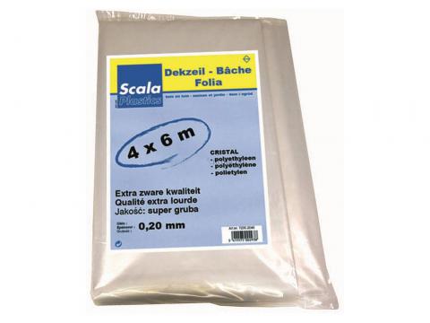 DEKZEIL PE 4X6M 0.20MM TRANSPARANT