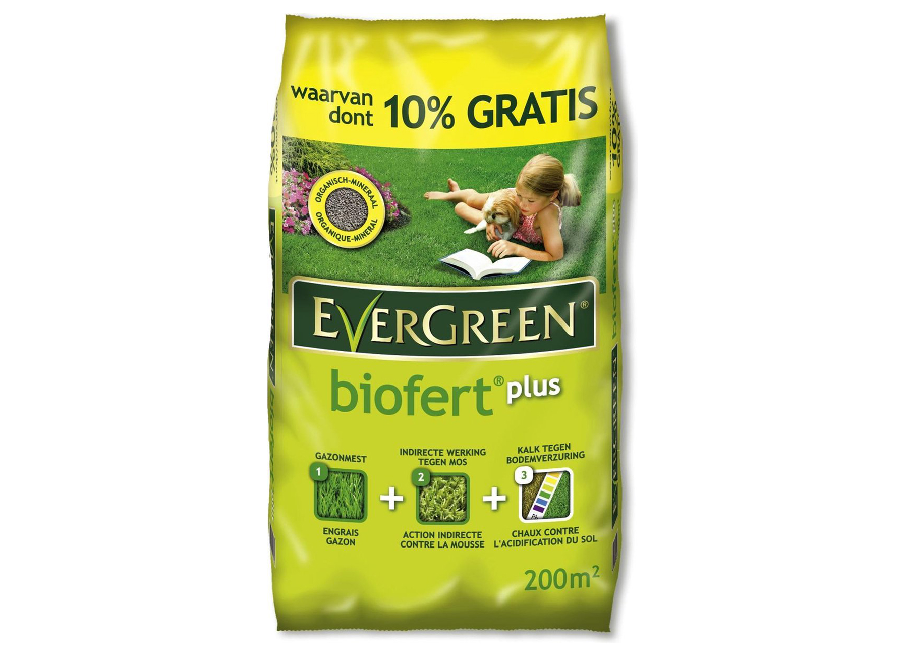 EVERGREEN BIOFERT PLUS 200M2 + 10% GRATIS