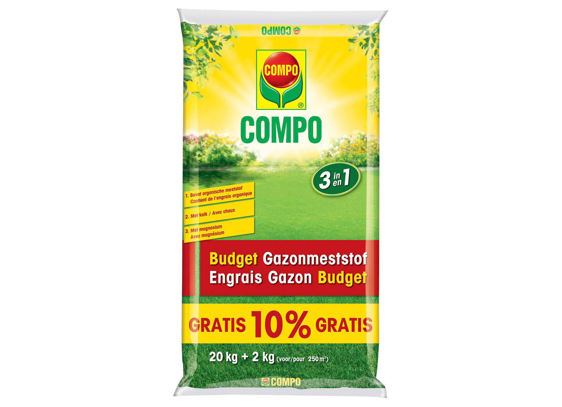 COMPO ENGRAIS GAZON BUDGET 20kg + 10%