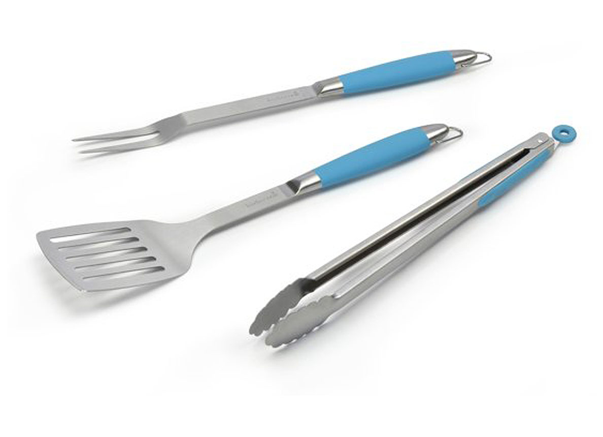 BARBECOOK SET D''USTENSILES AVEC SPATULE, FOURCHETTE ET PINCE 43CM