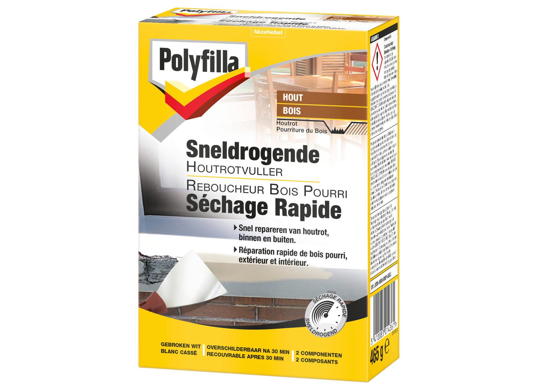 POLYFILLA REBOUCHEUR BOIS POURRI SECHAGE RAPIDE 465G