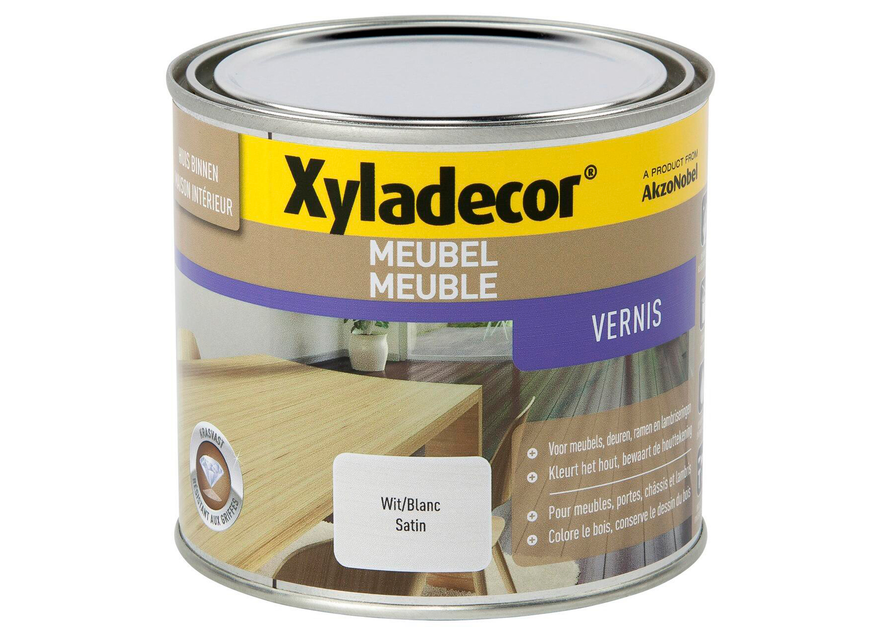 XYLADECOR VERNIS MEUBLE SATIN BLANC 0,5L