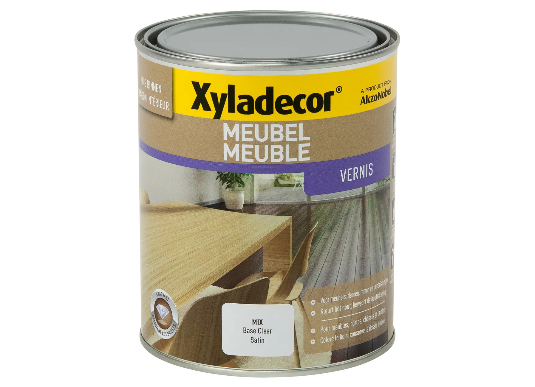 XYLADECOR MEUBEL VERNIS SATIN BASE C 1L