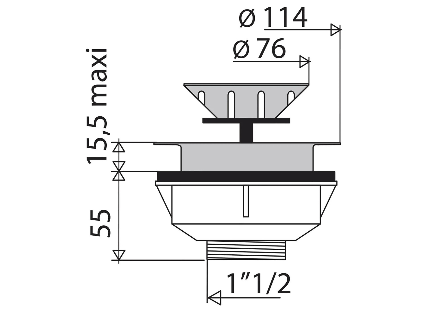 1 SPOELTAFELVENT.M/KORF V/1BAK