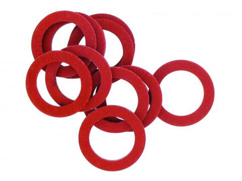 SANINSTAL DICHTINGSRING RODE FIBER 9X14 / 10X18 / 12X18MM - 9 STK