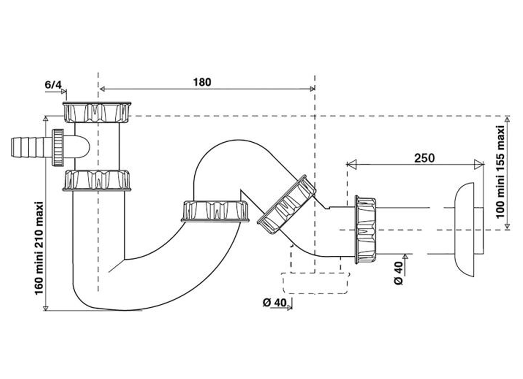 ENK.SIF.VR SPOELTAFEL 6/4X40