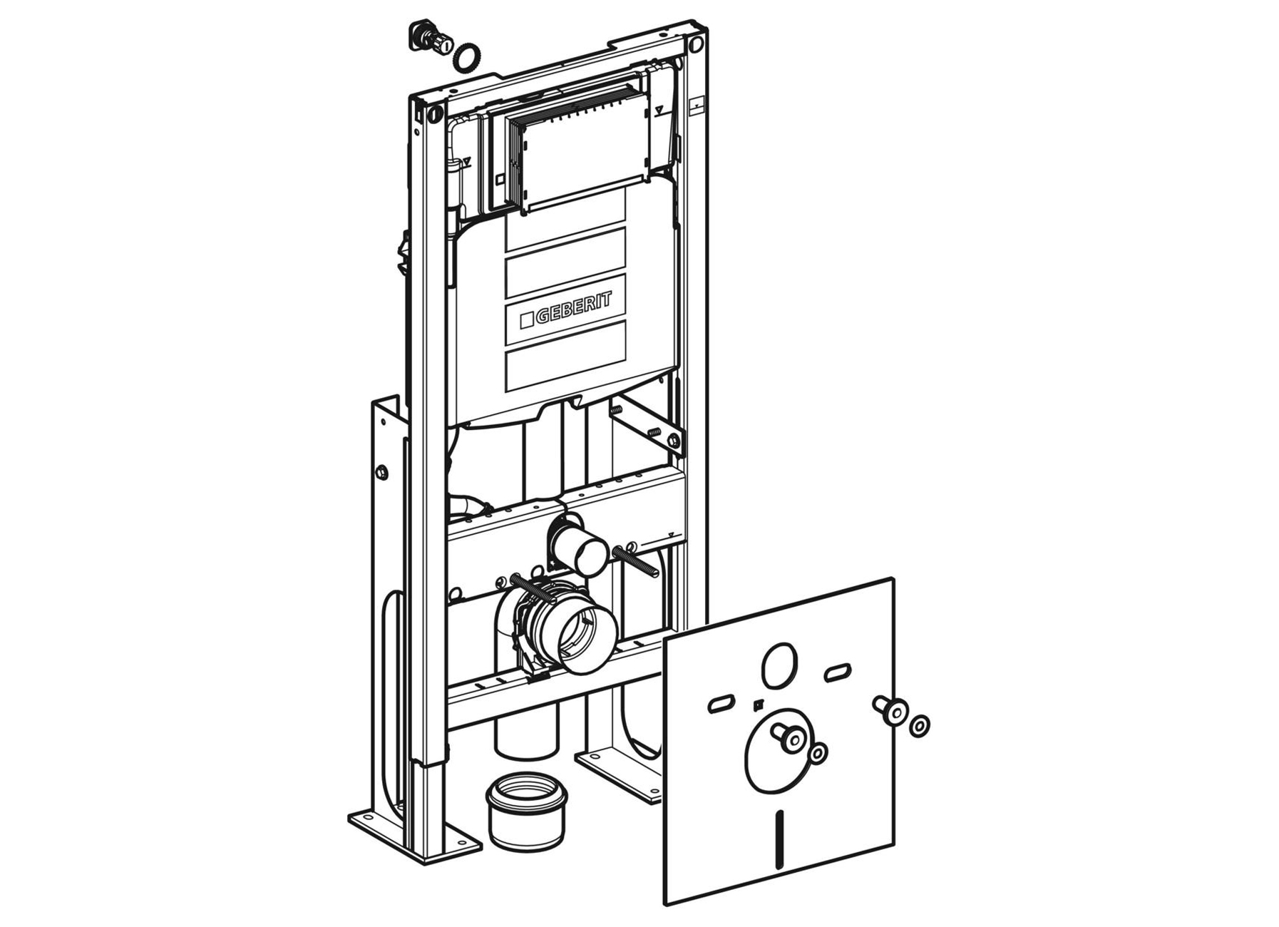 GEBERIT DUOFIX UP320 112CM INBOUWSPOELRESERVOIR