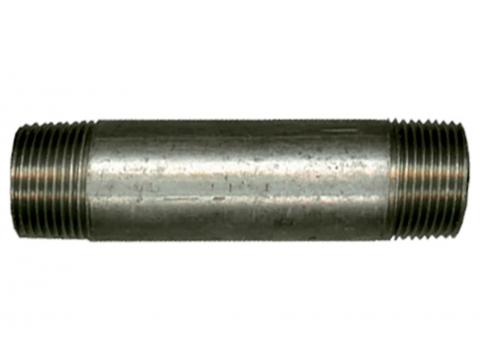 Mamelon double filetage 1/2'' x 80 mm, acier galvanisé, 1 pièce