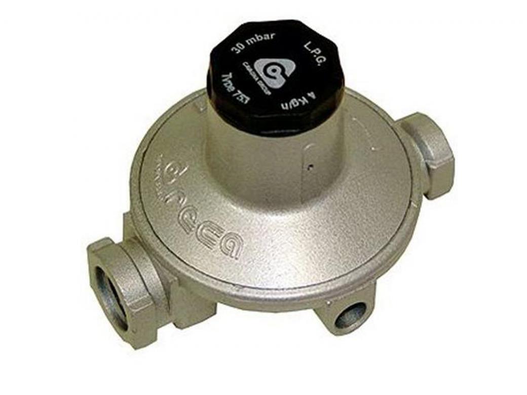 Saninstal regelbare ontspanner 30-50 mbar 1/4''''F x 3/8''''F