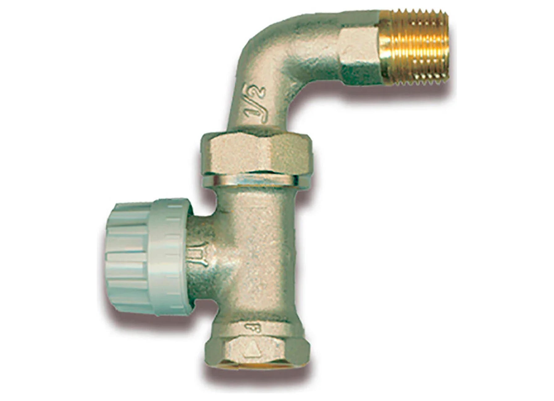 Corps de robinet coudé 1/2'' M laiton Saninstal