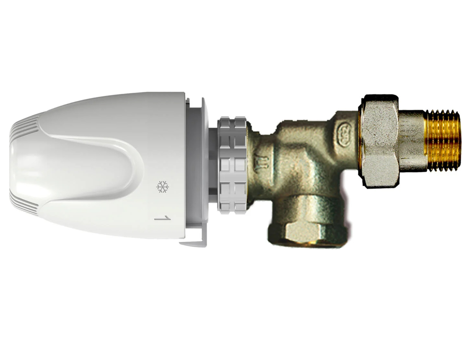 SANINSTAL thermostatische radiatorkraan 1/2'' haaks omgekeerd