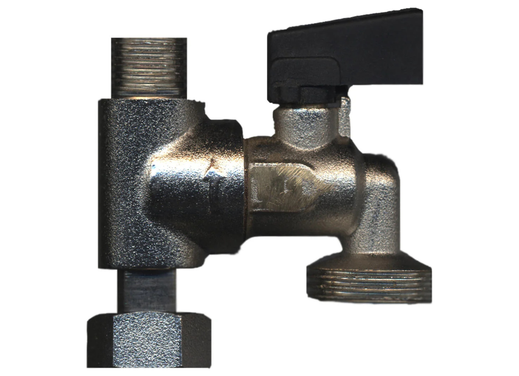 SANINSTAL kwartslag bolkraan 1/2'' M/F chroom mat
