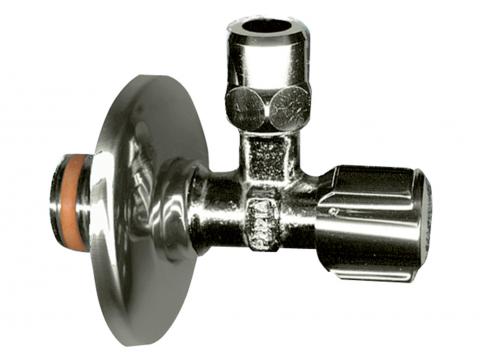 SANINSTAL SCHELL HOEKSTOPKRAAN 1/2''M X 10MM MET TEFLON RINGDICHTING EN ROZET