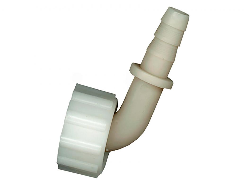 SANINSTAL Bocht 24 x 10 mm met moer 3/4'''' nylon