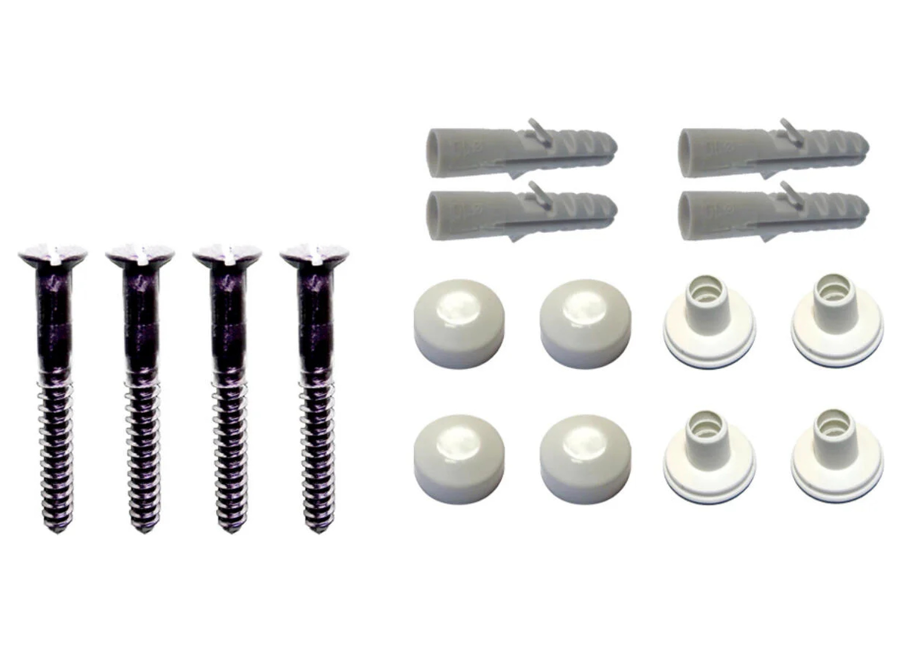 SANINSTAL Stedo-set 4-delig 7 cm verchroomd