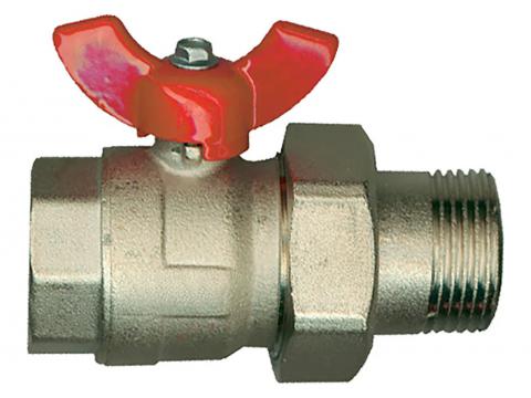 Vanne à boisseau sphérique Multiskin pour collecteur 3/4'' en laiton, filetage femelle/mâle (M/F)