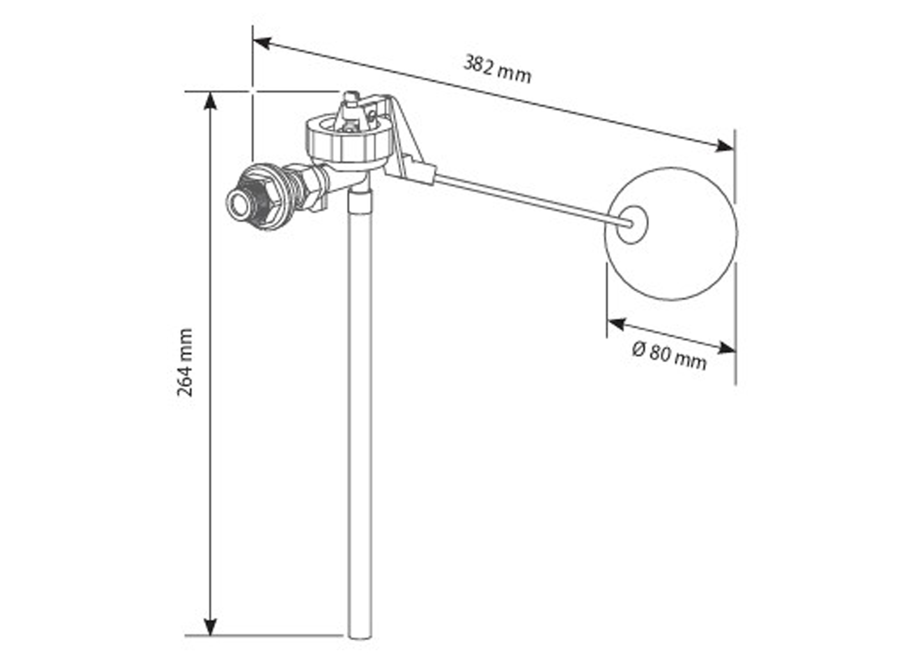 SIAMP VLOTTERKRAAN ZIJAANSLUITING 15EL