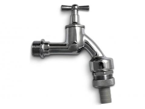 SANINSTAL dubbele dienstkraan 1/2'' chroom