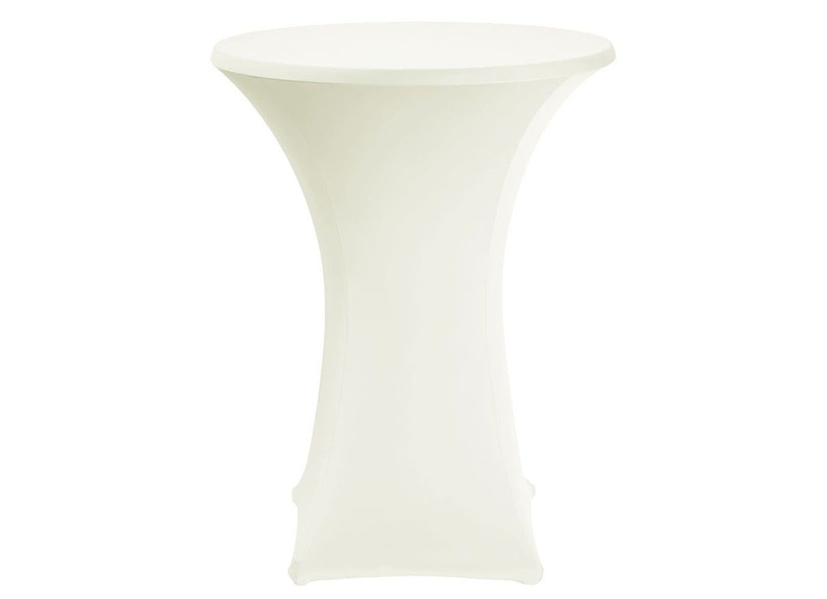 HOUSSE POUR TABLE COCKTAIL HAUTE Ø80CM - BEIGE