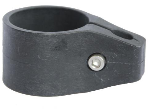 COLLIER DE FIN POUR POTEAU ROND 48MM RAL9005 NOIR