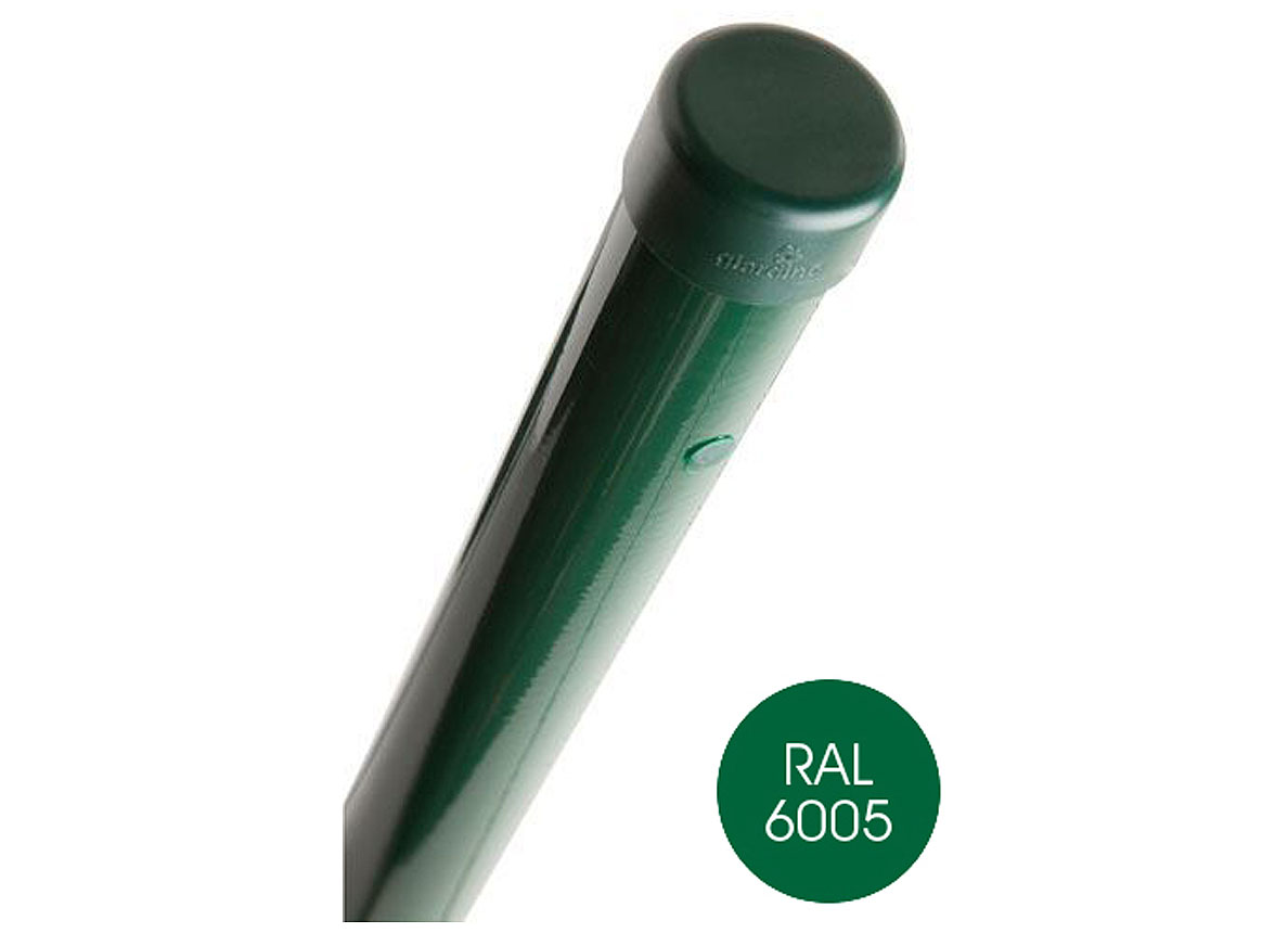POTEAU GRILLAGE ROND Ø48MM 150CM RAL 6005 VERT