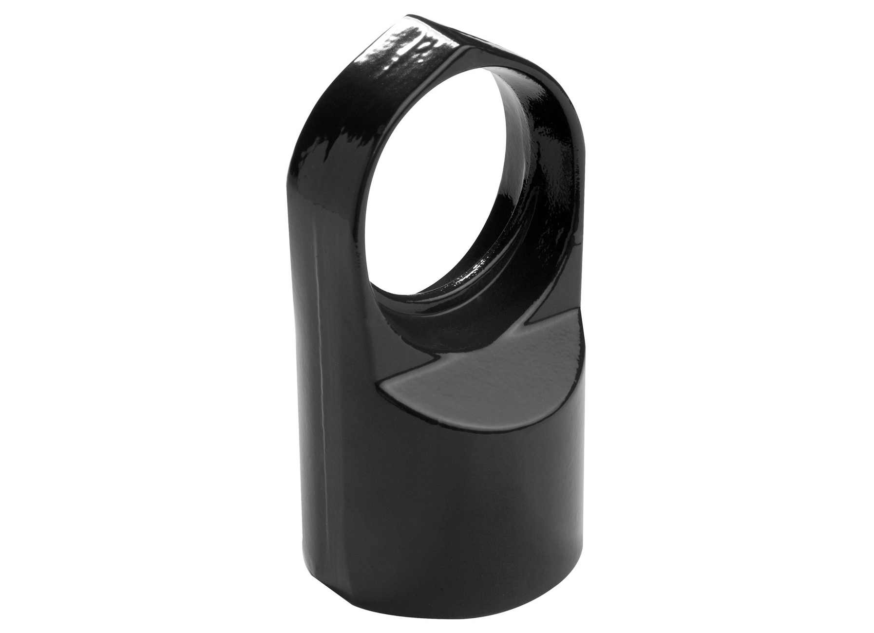 DOORVOERKOP BOVENBUIS 60/42MM ALU GELAKT ZWART RAL 9005