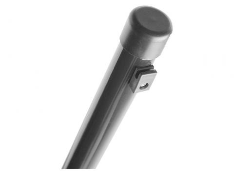 RONDE PAAL MET SPANDRAADHOUDER 40MMX200CM RAL9005 ZWART