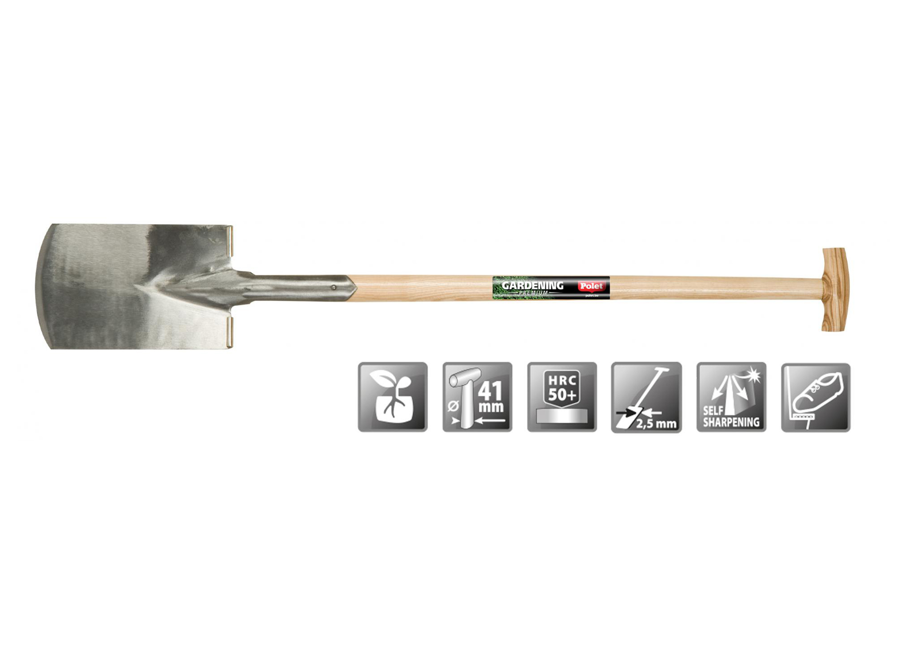 BECHE 285/180MM MANCHE EN T FRENE 95CM