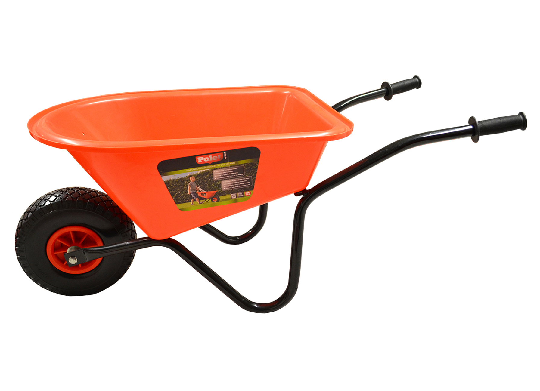 POLET BROUETTE POUR ENFANTS ROUGE L850XLG430XH400MM
