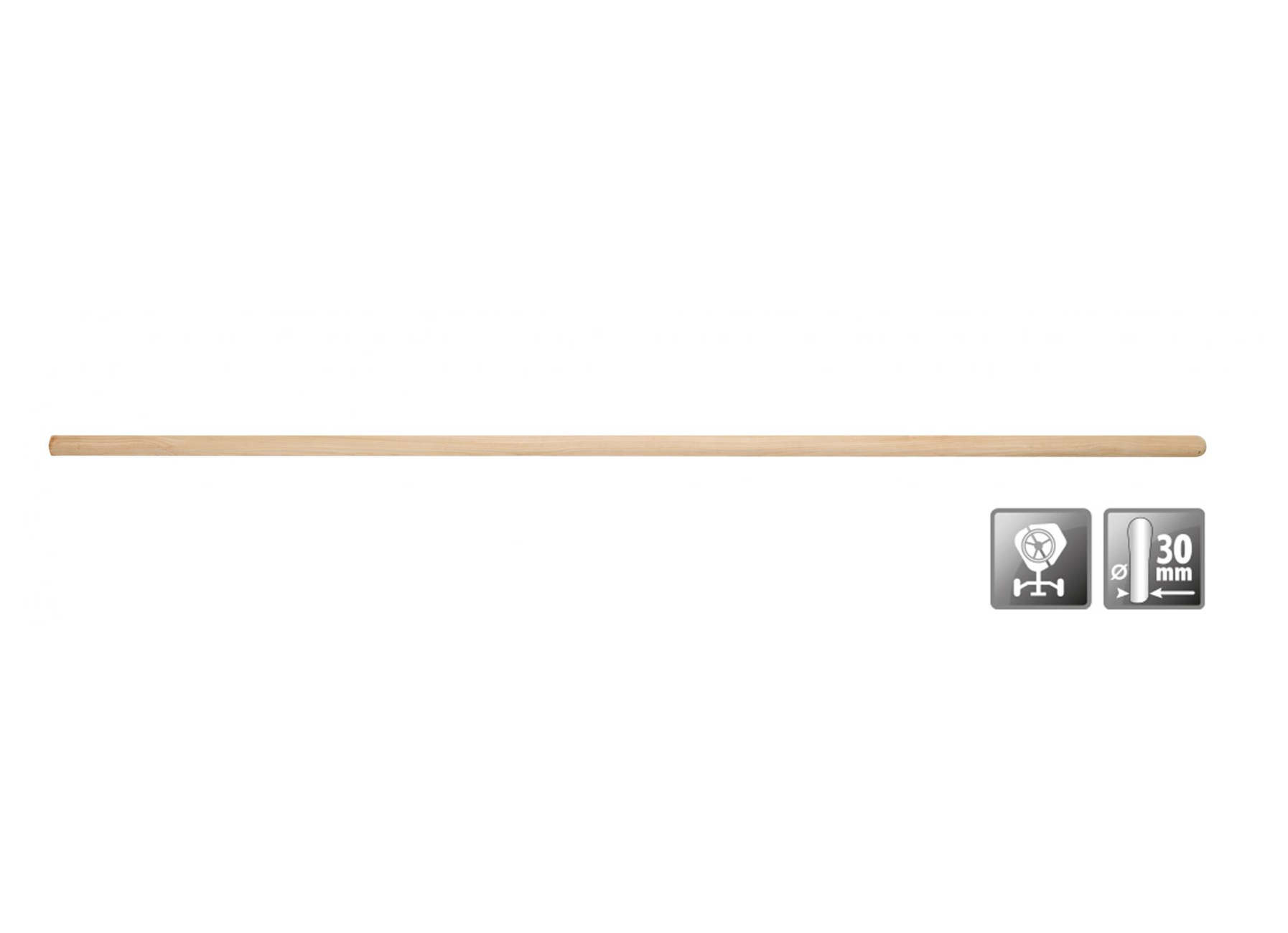 MANCHE DROIT 1700X32MM FRENE VERNI