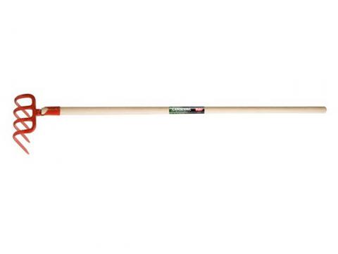 Polet Crochet à Bêcher 4 Dents Avec Manche 1,30m
