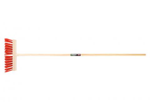 STRAATBEZEM 290MM ROOD MET STEEL ES 140CM