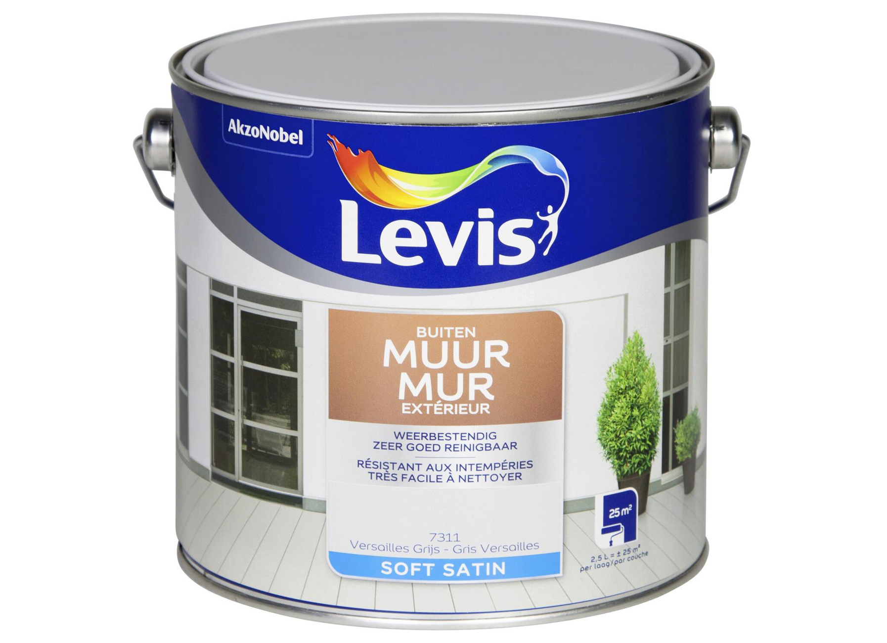 LEVIS MUUR BUITEN SATIN - VERSAILLESGRIJS 7311 2,5L