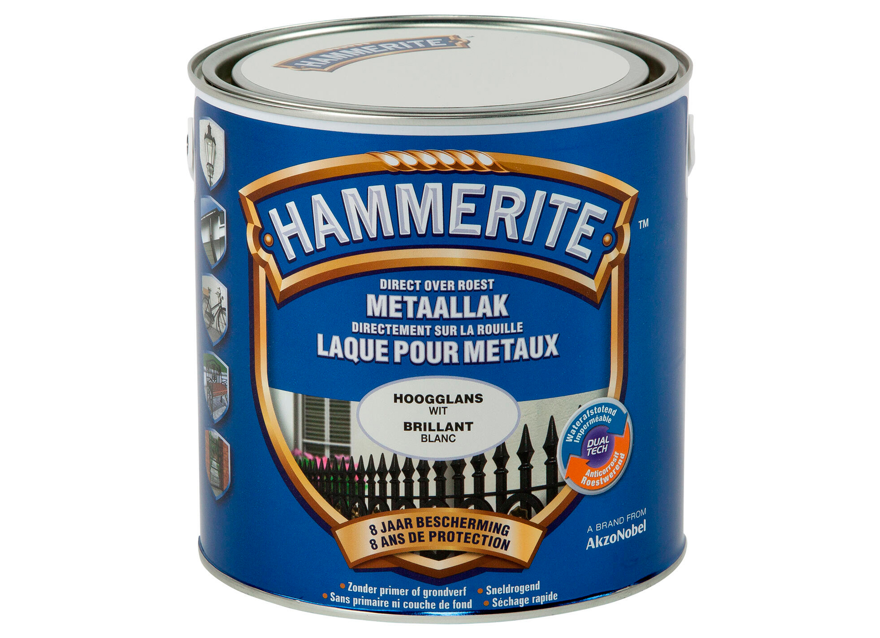 HAMMERITE HOOGGLANSLAK WIT 2,5L