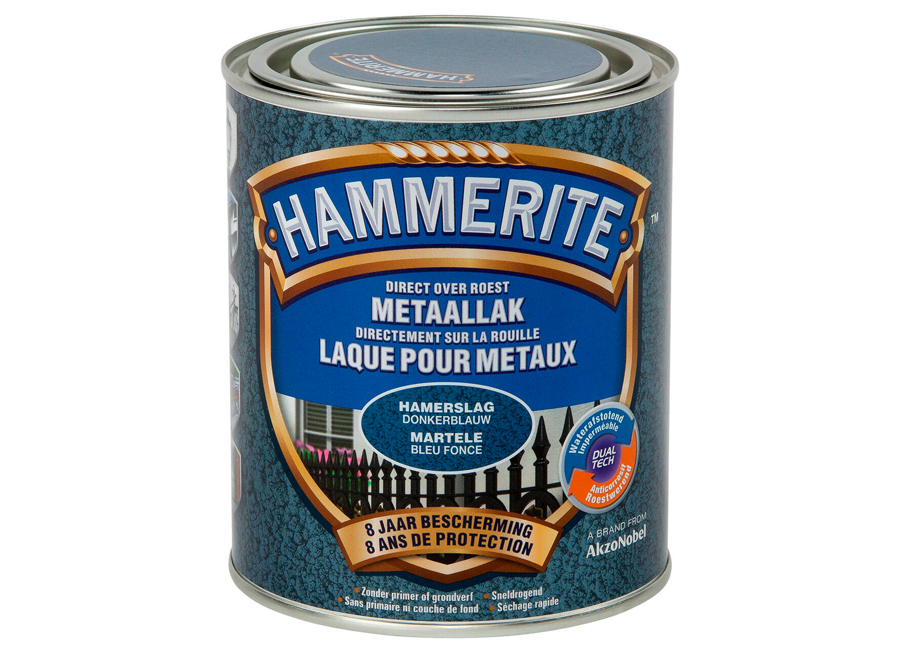 HAMMERITE HAMERSLAGLAK DONKERBLAUW 750ML