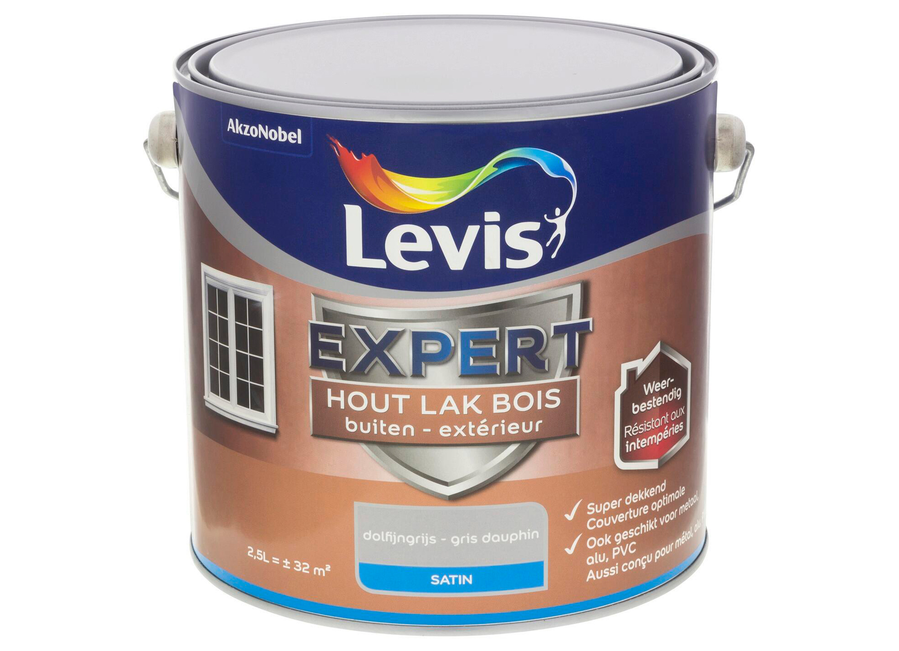 LAK EXPERT BUITEN SATIN - DOLFIJNGRIJS 7410 2,5L