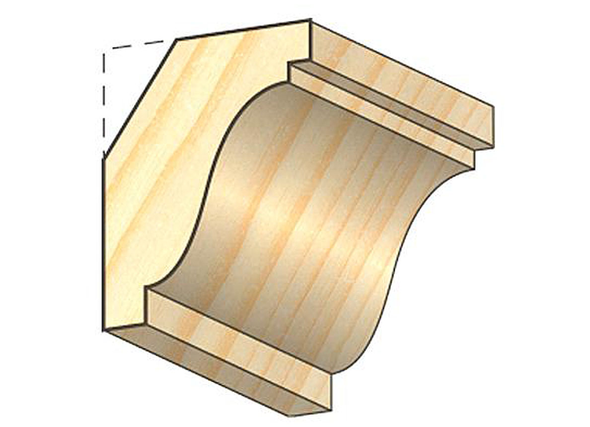 JEWE PLAFONDLIJST 33X46MM 240CM GRENEN