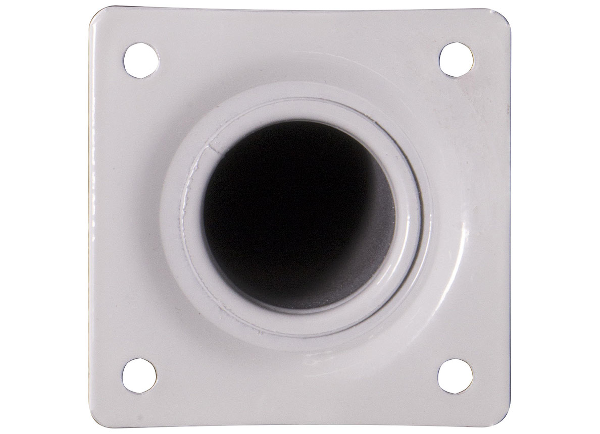 PIEDE DE MEUBLE ROND METAL BLANC