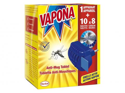 Vapona Anti Mug Apparaat + 10 Tabletten