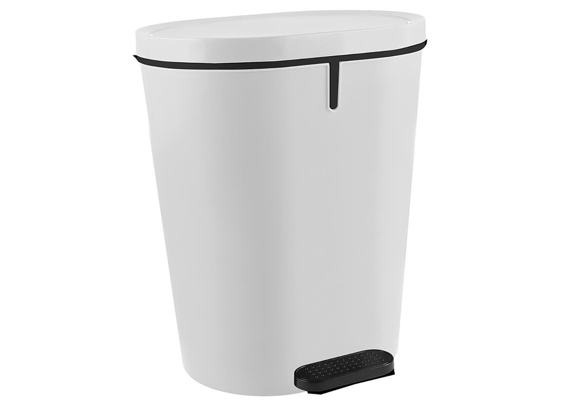 SUNWARE ZAMORA POUBELLE A PEDALE 8 LITRES BLANC/ANTHRACITE