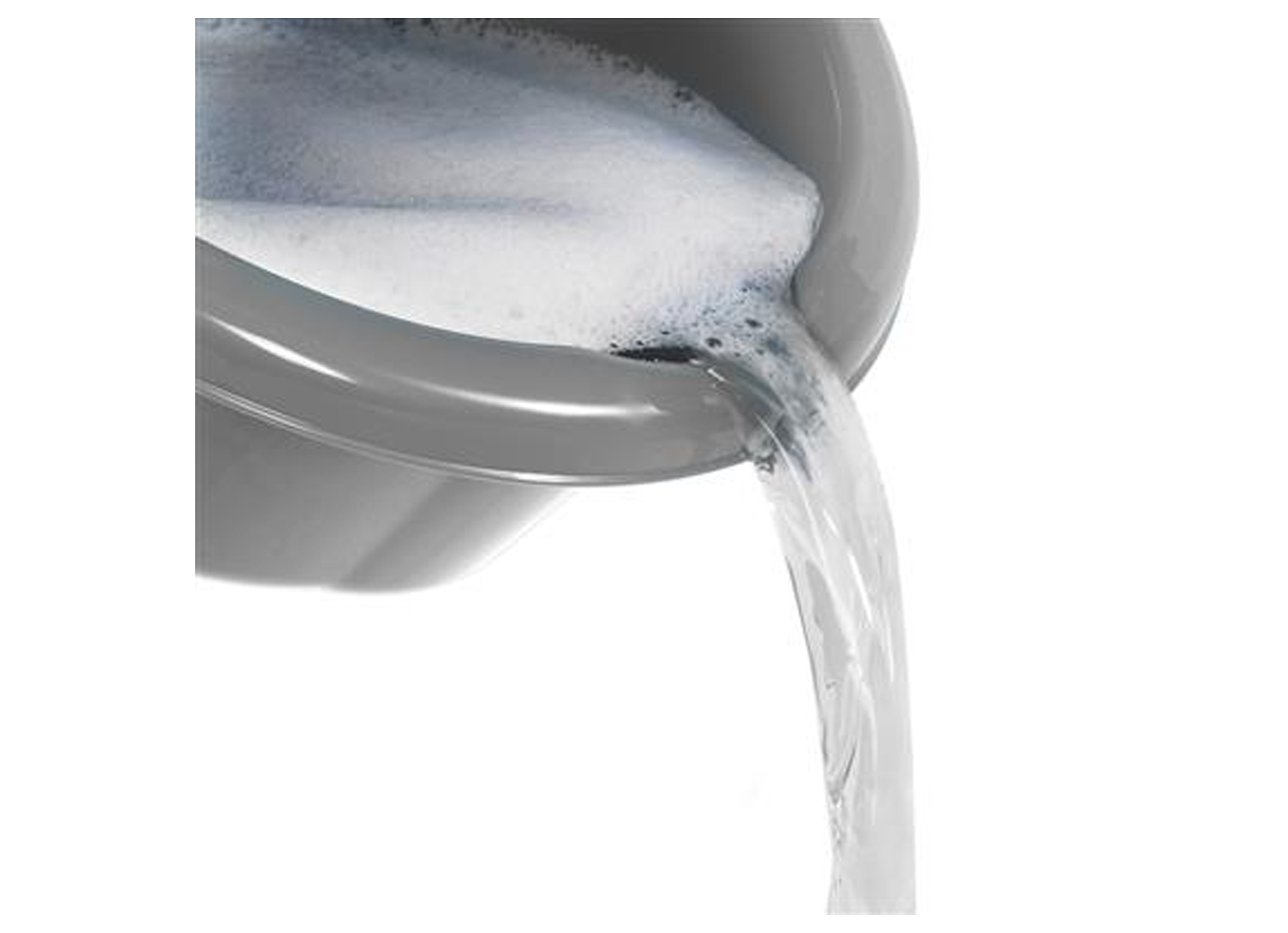 SUNWARE WATER-LINE WASBAK ROND 9L ZILVERGRIJS
