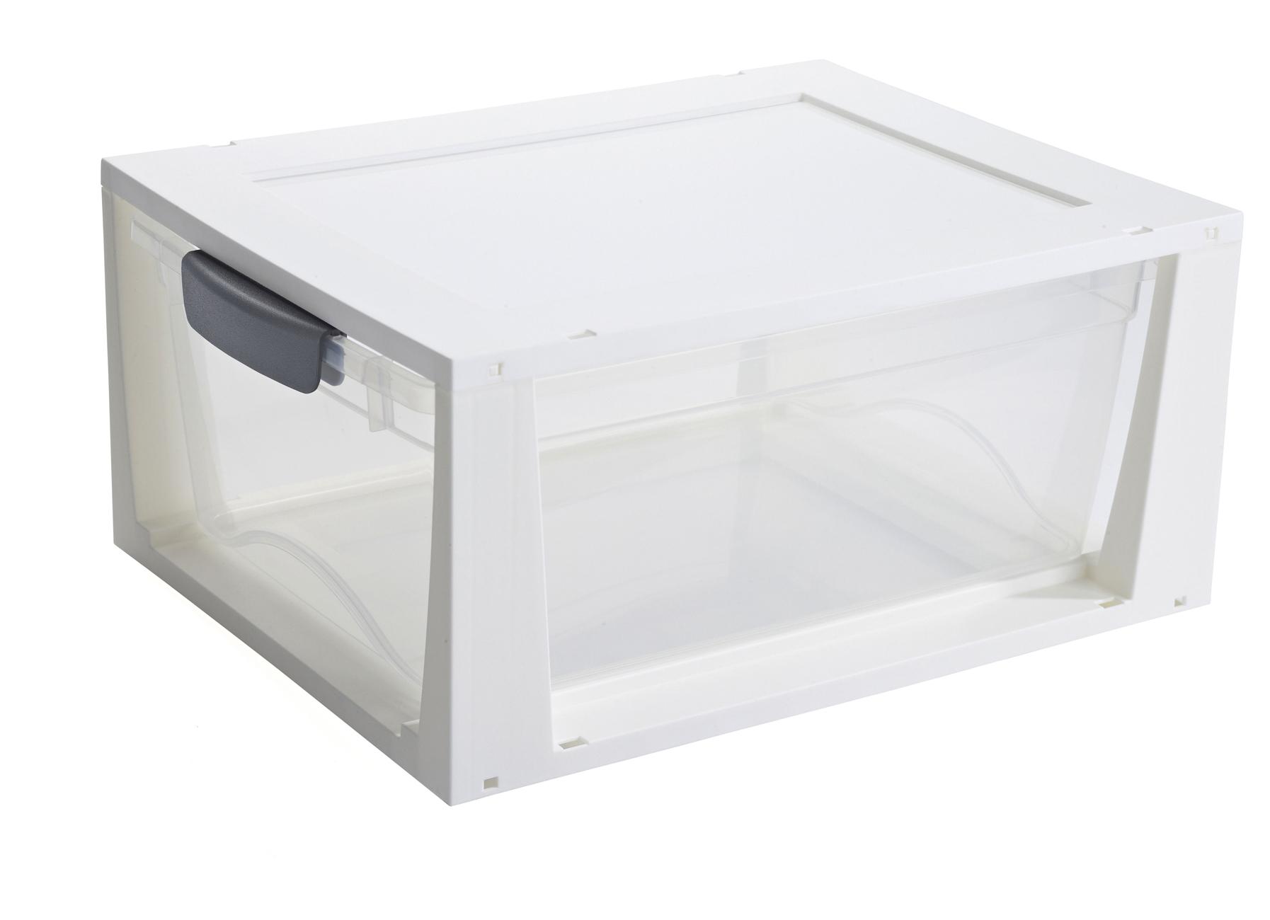 OMEGA BOITE DE RANGEMENT 11L BLANC/TRANSPARENT