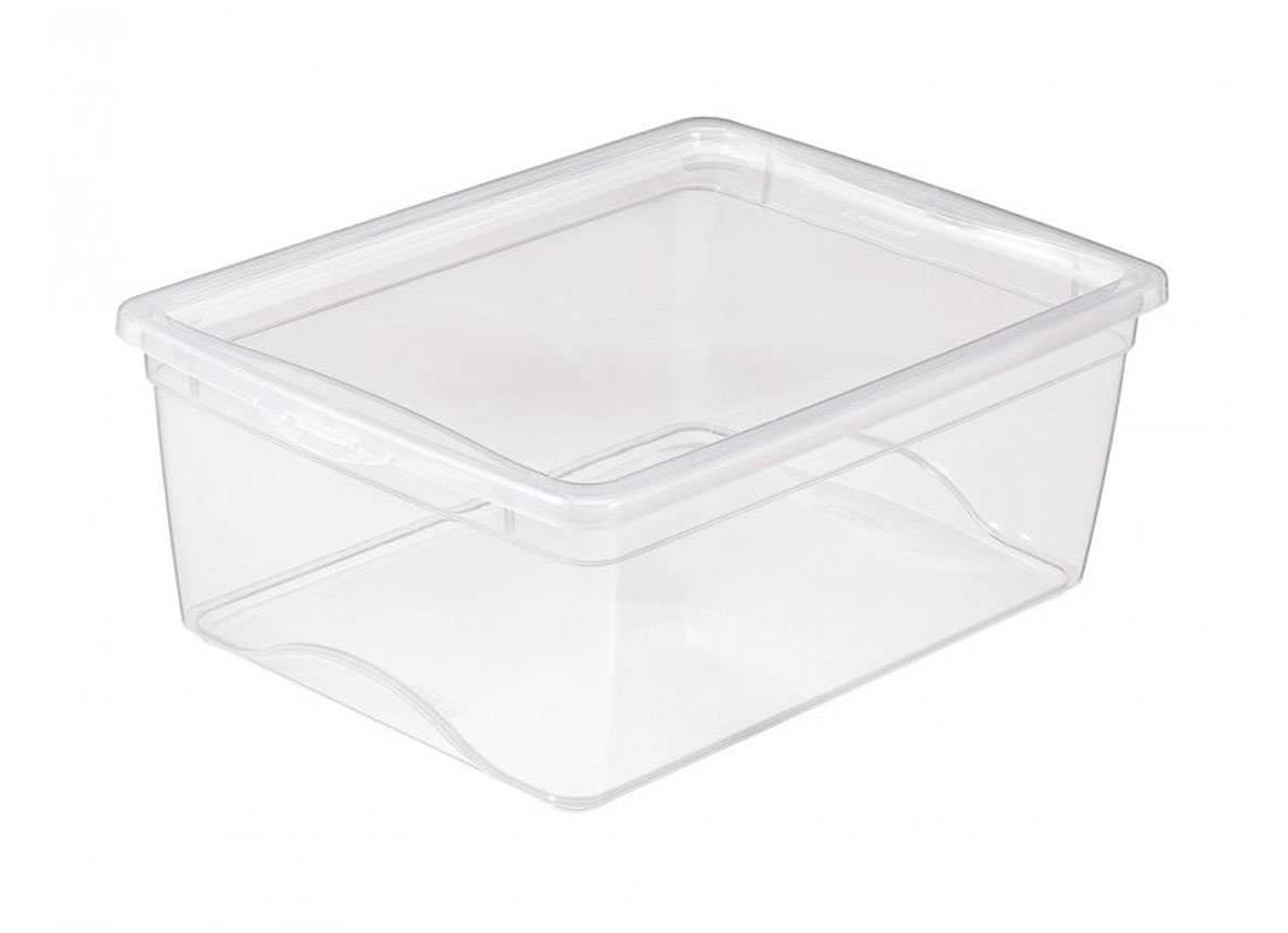 OMEGA CLEARBOX AVEC COUVERCLE 18 L TRANSPARENT