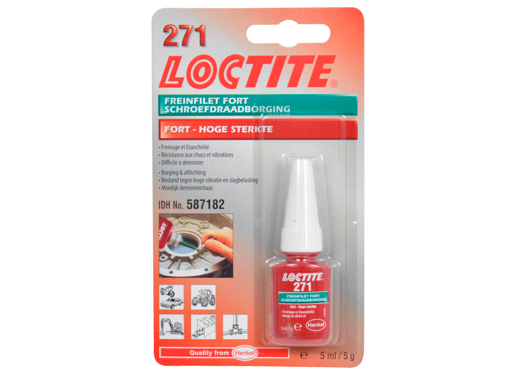 LOCTITE 271 SCHROEFDRAADBORGMIDDEL 5ML