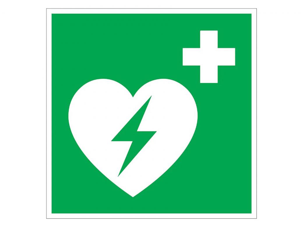 BORD 20X20CM - AED DEFIBRILATOR