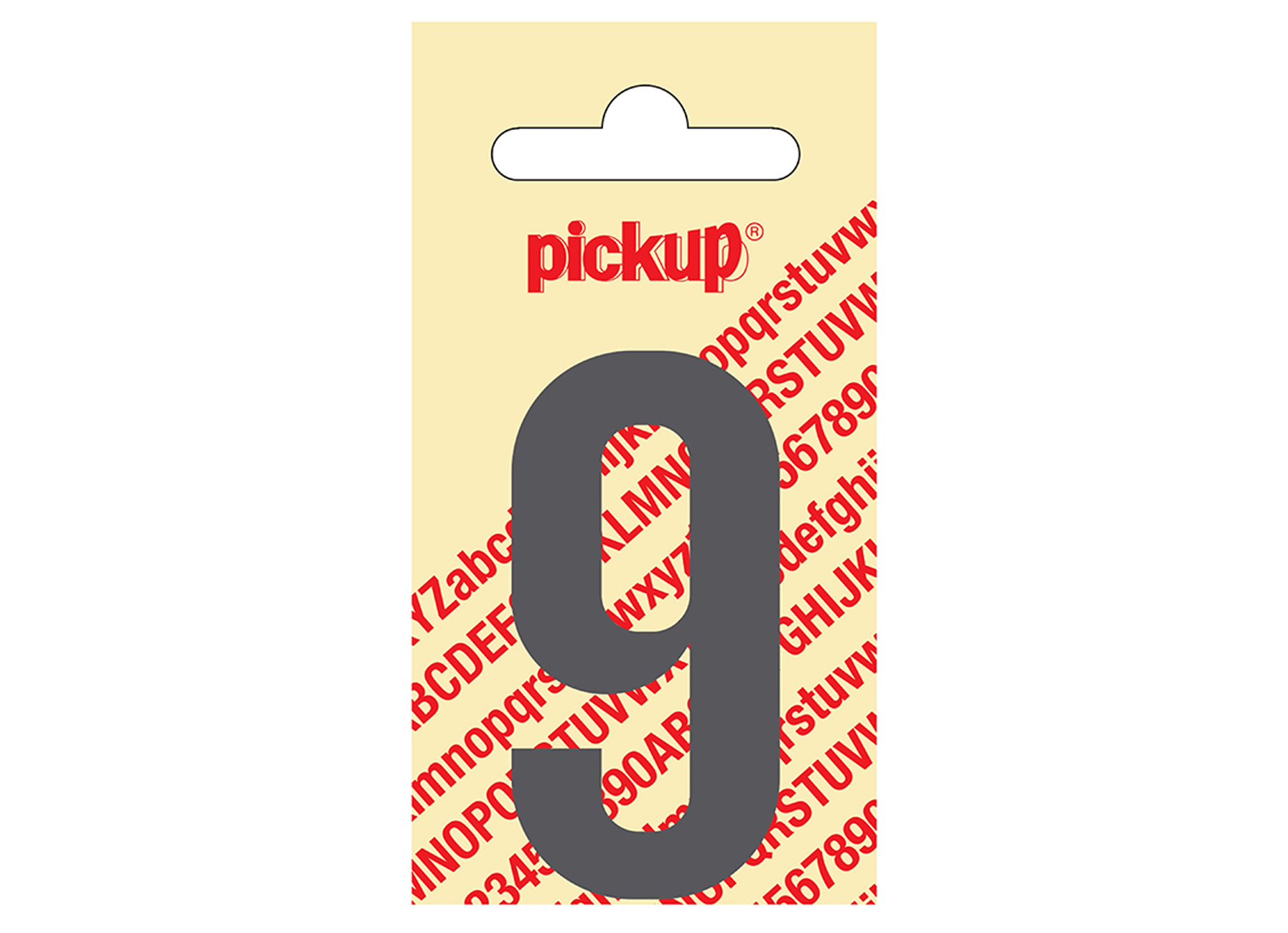 PLAKCIJFER NOBEL 60 MM GRIJS 9